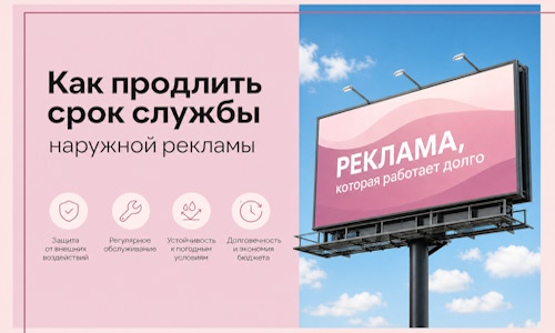 Как продлить срок службы наружной рекламы в  Ейске